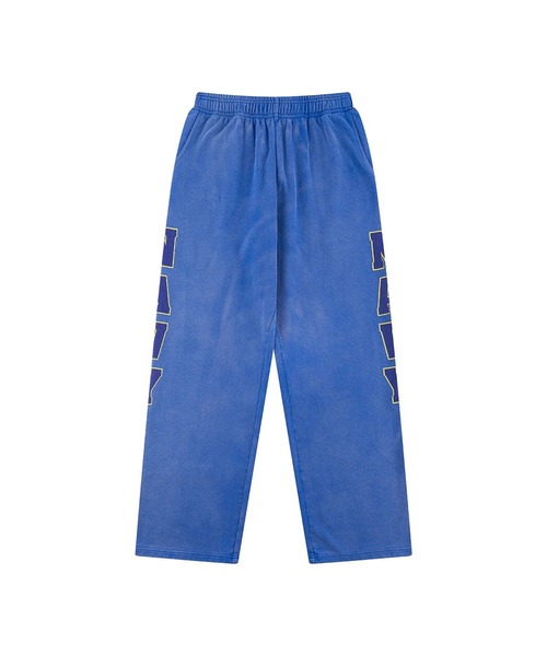 WOKE EDGE(ウォークエッジ)の「Faded Navy Sweat Pants/ストレートシルエット/ウォッシュ加工/スウェットパンツ/WOKE EDGE(スウェットパンツ・メンズ・ベージュ/ブルー・L/M)」の1枚目の写真