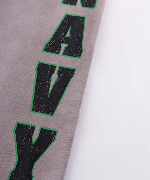 WOKE EDGE(ウォークエッジ)の「Faded Navy Sweat Pants/ストレートシルエット/ウォッシュ加工/スウェットパンツ/WOKE EDGE(スウェットパンツ・メンズ・ベージュ/ブルー・L/M)」の7枚目の写真
