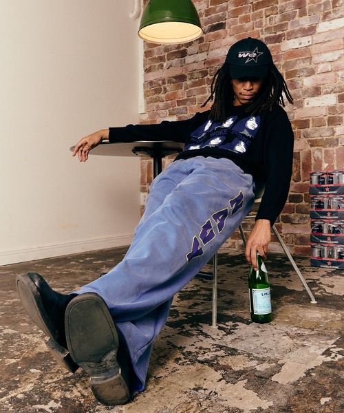 WOKE EDGE(ウォークエッジ)の「Faded Navy Sweat Pants/ストレートシルエット/ウォッシュ加工/スウェットパンツ/WOKE EDGE(スウェットパンツ・メンズ・ベージュ/ブルー・L/M)」の20枚目の写真