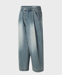 NONBLANK | ウォッシングデニムワイドフィットパンツ_BLUE(デニムパンツ)