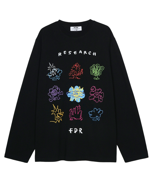 FDR(エフディーアール)の「Kids doodle Long sleeve Black(Tシャツ/カットソー・メンズ・その他・MEDIUM/LARGE/SMALL)」の2枚目の写真