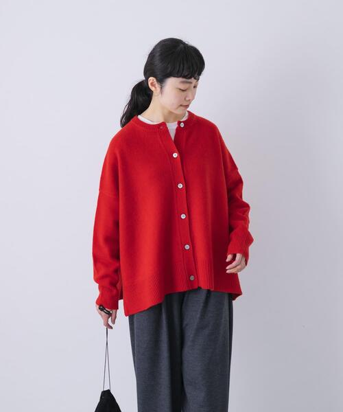 かぐれ（カグレ）の「ハミルトンクルーネックカーディガン（カーディガン/ボレロ・レディース・レッド/ミント・FREE）」の12枚目の写真