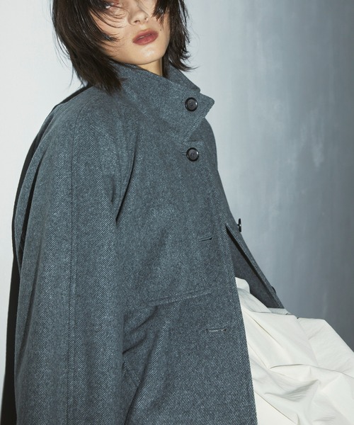 StandCollar Wool Coat/スタンドカラーウールロングコート（ステン