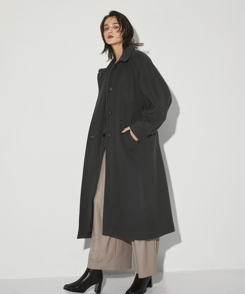 ジャケット・アウター Standcollar Wool Coat StandCollar Wool Coat/スタンドカラーウールロングコート（ステン