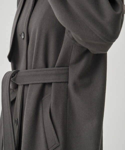 CITY TOKYO（シティトウキョウ）の「StandCollar Wool Coat/スタンドカラーウールロングコート（ステンカラーコート・レディース・ベージュ/グレー/チャコールグレー・1/2）」の20枚目の写真