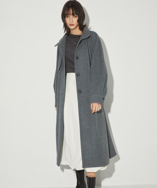 StandCollar Wool Coat/スタンドカラーウールロングコート（ステン