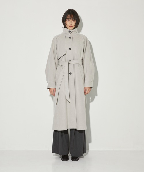 StandCollar Wool Coat/スタンドカラーウールロングコート（ステン