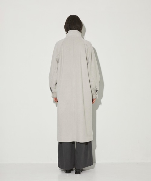 CITY TOKYO（シティトウキョウ）の「StandCollar Wool Coat/スタンドカラーウールロングコート（ステンカラーコート・レディース・ベージュ/グレー/チャコールグレー・1/2）」の8枚目の写真