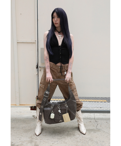 FOR APPEAL(ポアフィル)の「キャリーオールラージホーボーバッグチョコチャコール(ショルダーバッグ・レディース・その他・FREE)」の6枚目の写真