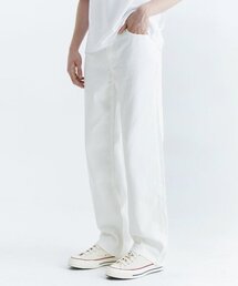 Unisex Semi-Wide Denim Pants Cream