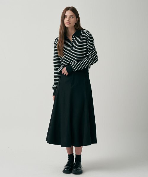 MOTT(モット)の「ウールフレアロングスカート - ブラック(スカート・レディース・その他・SMALL/MEDIUM)」の2枚目の写真