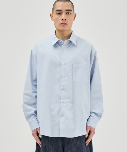 BALLUTE(バリュート)の「COTTON TENCEL OVER SILHOUETTE SHIRT (SKY BLUE)(シャツ/ブラウス・メンズ・その他・SMALL/MEDIUM/LARGE)」の1枚目の写真