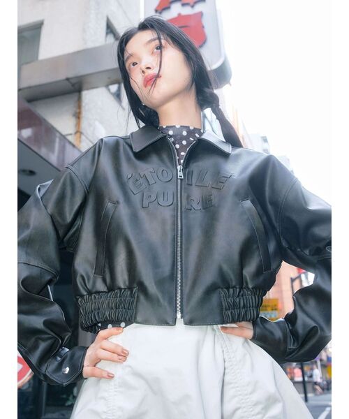 CALNAMUR(カルナムール)の「ヴィンテージフェイクレザーブルゾン(ブルゾン・レディース・ブラウン/ダークブラウン・FREE)」の8枚目の写真