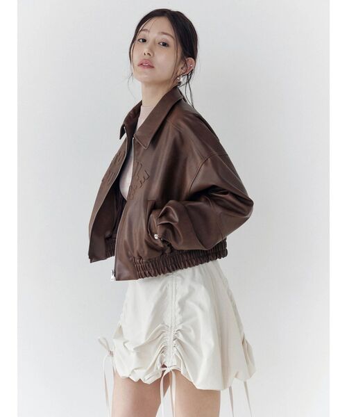 CALNAMUR（カルナムール）の「ヴィンテージフェイクレザーブルゾン（ブルゾン・レディース・ブラウン/ダークブラウン・FREE）」の21枚目の写真