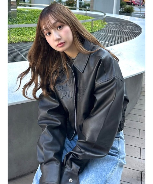 CALNAMUR(カルナムール)の「ヴィンテージフェイクレザーブルゾン(ブルゾン・レディース・ブラウン/ダークブラウン・FREE)」の5枚目の写真