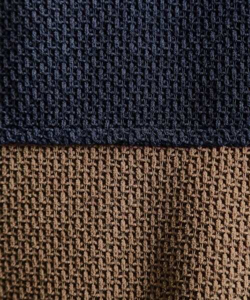 THE SHOP TK （ザ ショップ ティーケー ）の「バイカラー モール風長袖Tシャツ（Tシャツ/カットソー・メンズ・オリーブ系9/ネイビー系4/ライトグレー系4・04/02/03）」の11枚目の写真