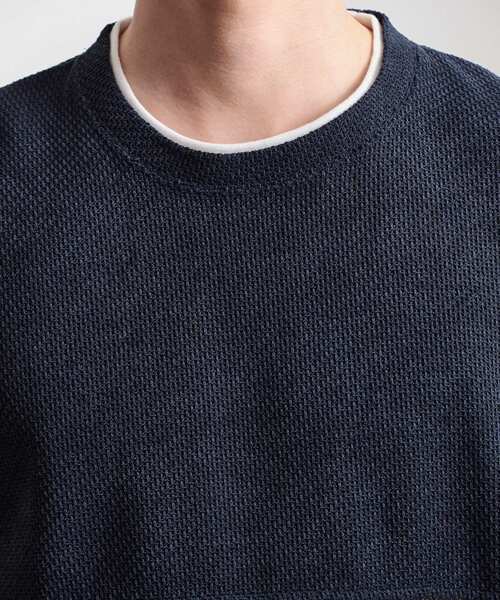 THE SHOP TK （ザ ショップ ティーケー ）の「バイカラー モール風長袖Tシャツ（Tシャツ/カットソー・メンズ・オリーブ系9/ネイビー系4/ライトグレー系4・04/02/03）」の19枚目の写真