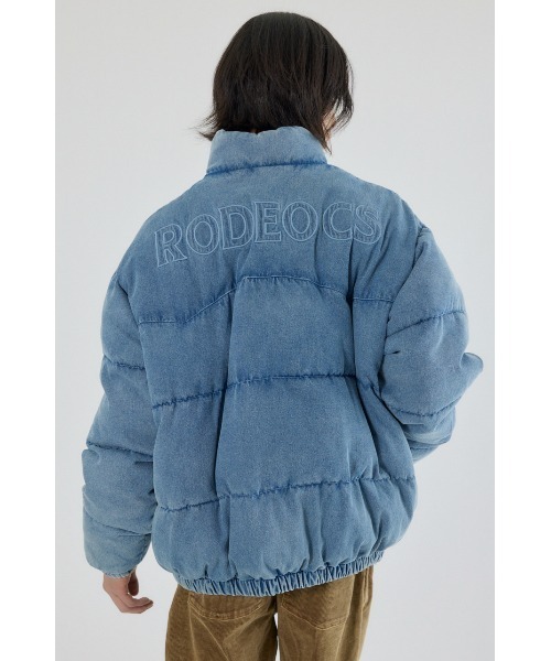 RODEO CROWNS WIDE BOWL(ロデオクラウンズワイドボウル)の「デニムパファージャケット(その他アウター・メンズ・ブラック/ライトブルー・MEDIUM/LARGE)」の10枚目の写真