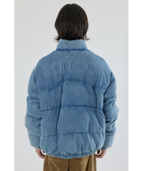 RODEO CROWNS WIDE BOWL(ロデオクラウンズワイドボウル)の「デニムパファージャケット(その他アウター・メンズ・ブラック/ライトブルー・MEDIUM/LARGE)」の16枚目の写真