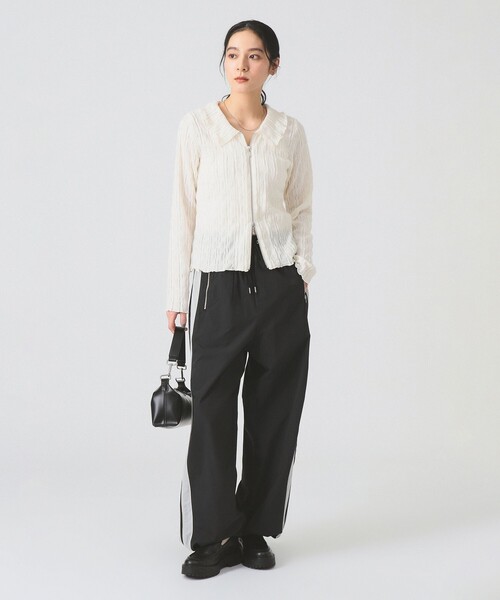 Ray BEAMS（レイビームス）の「Wライン トラック パンツ（その他パンツ・レディース・オフホワイト/ブラック・0/1）」の8枚目の写真