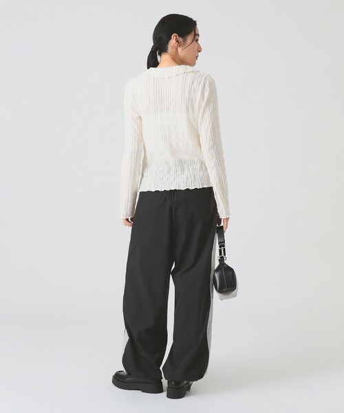 Ray BEAMS（レイビームス）の「Wライン トラック パンツ（その他パンツ・レディース・オフホワイト/ブラック・0/1）」の10枚目の写真