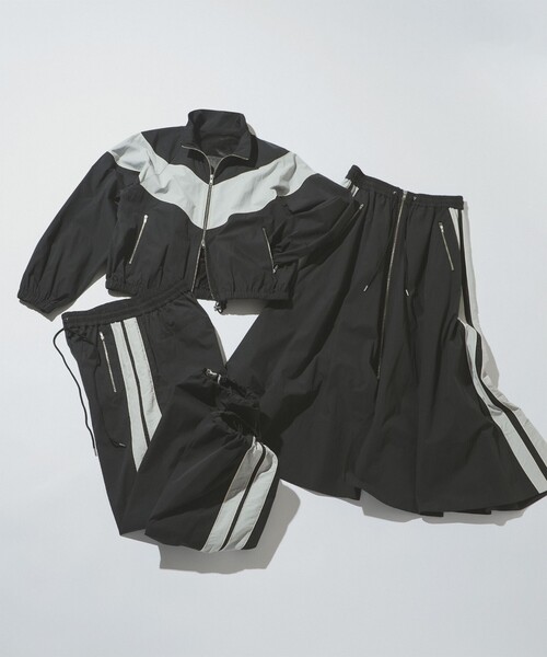 Ray BEAMS（レイビームス）の「Wライン トラック パンツ（その他パンツ・レディース・オフホワイト/ブラック・0/1）」の12枚目の写真