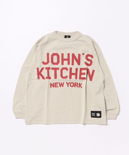 ZERO standerd(ゼロスタンダード)の「ゼロスタンダード JOHN'SロングTシャツ(Tシャツ/カットソー・キッズ・アイボリー/ブラック・110cm/120cm/130cm/140cm/150cm/160cm/100cm)」の10枚目の写真