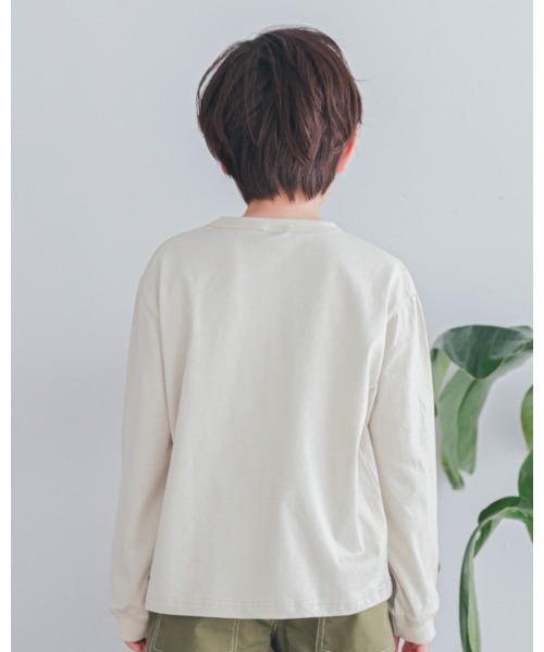 ZERO standerd(ゼロスタンダード)の「ゼロスタンダード JOHN'SロングTシャツ(Tシャツ/カットソー・キッズ・アイボリー/ブラック・110cm/120cm/130cm/140cm/150cm/160cm/100cm)」の7枚目の写真