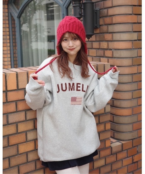 jumelle（ジュメロ）の「【トップス部門１位】ワッペンロゴスウェット（スウェット・レディース・グレー/ネイビー・FREE）」の20枚目の写真