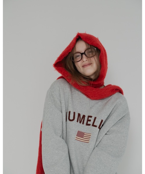 jumelle（ジュメロ）の「【トップス部門１位】ワッペンロゴスウェット（スウェット・レディース・グレー/ネイビー・FREE）」の6枚目の写真