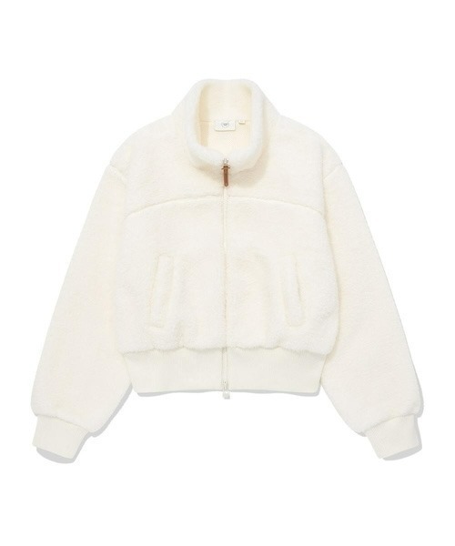 COVERNAT(カバーナット)の「WOMEN'S SHERPA ZIP-UP JACKET(ブルゾン・レディース・アイボリー/ブラウン・MEDIUM/SMALL)」の2枚目の写真