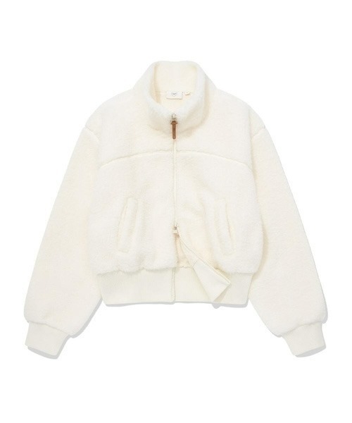 COVERNAT(カバーナット)の「WOMEN'S SHERPA ZIP-UP JACKET(ブルゾン・レディース・アイボリー/ブラウン・MEDIUM/SMALL)」の8枚目の写真