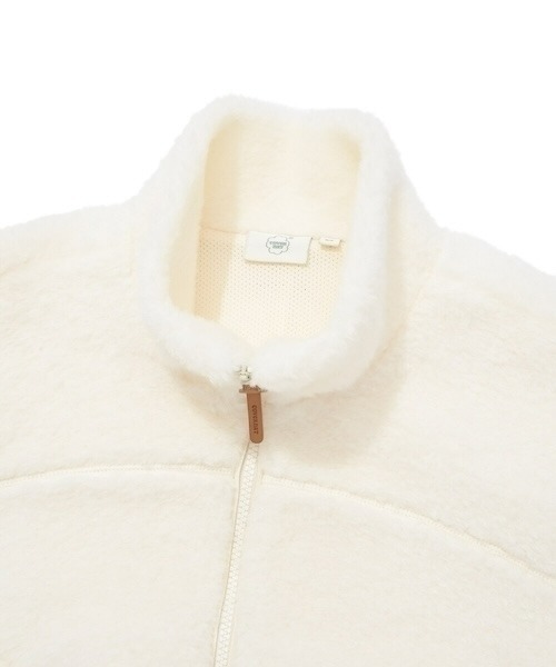 COVERNAT(カバーナット)の「WOMEN'S SHERPA ZIP-UP JACKET(ブルゾン・レディース・アイボリー/ブラウン・MEDIUM/SMALL)」の10枚目の写真