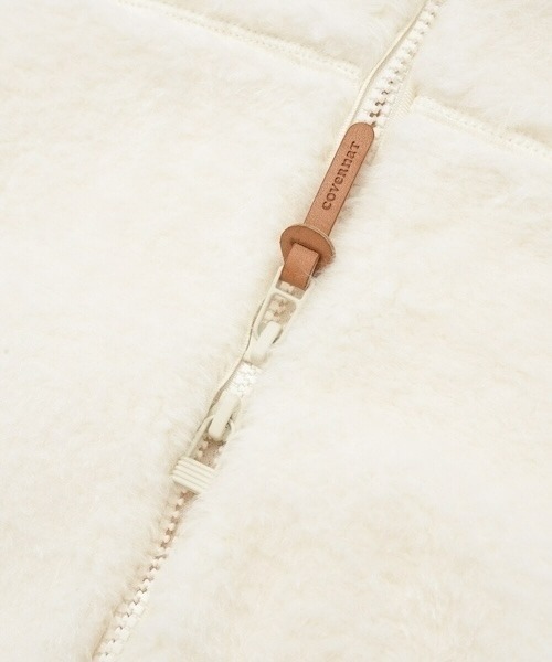 COVERNAT(カバーナット)の「WOMEN'S SHERPA ZIP-UP JACKET(ブルゾン・レディース・アイボリー/ブラウン・MEDIUM/SMALL)」の13枚目の写真