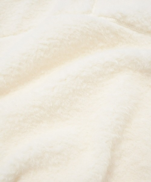 COVERNAT(カバーナット)の「WOMEN'S SHERPA ZIP-UP JACKET(ブルゾン・レディース・アイボリー/ブラウン・MEDIUM/SMALL)」の15枚目の写真