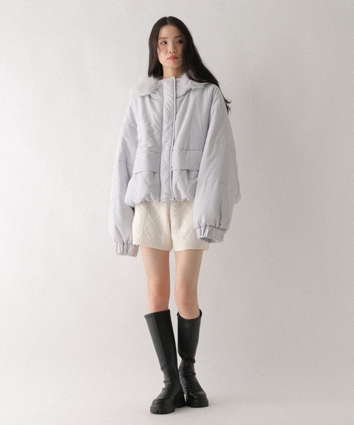 Heather（ヘザー）の「ケーブルニットコンパクトショートパンツ　643038（その他パンツ・レディース・アイボリー/グレー/ベージュ/ブラウン・FREE）」の8枚目の写真