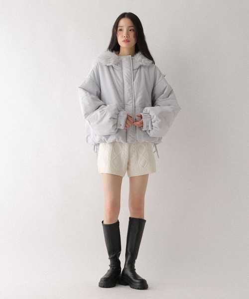 Heather（ヘザー）の「ケーブルニットコンパクトショートパンツ　643038（その他パンツ・レディース・アイボリー/グレー/ベージュ/ブラウン・FREE）」の9枚目の写真