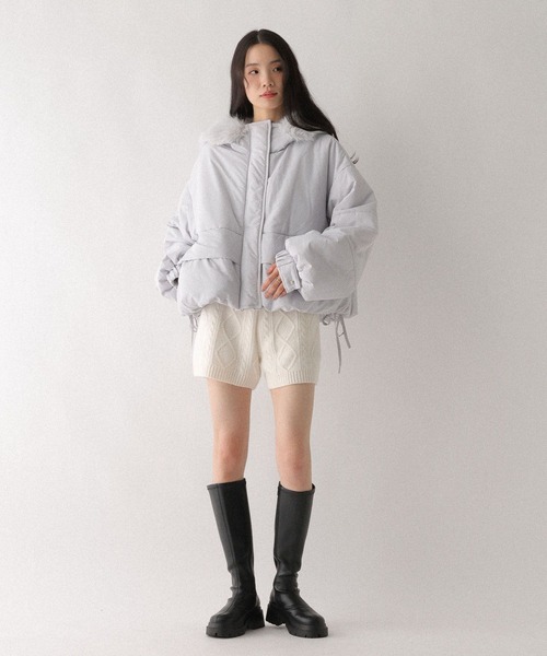 Heather（ヘザー）の「ケーブルニットコンパクトショートパンツ　643038（その他パンツ・レディース・アイボリー/グレー/ベージュ/ブラウン・FREE）」の10枚目の写真