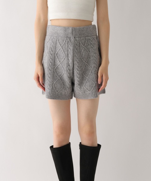 Heather（ヘザー）の「ケーブルニットコンパクトショートパンツ　643038（その他パンツ・レディース・アイボリー/グレー/ベージュ/ブラウン・FREE）」の17枚目の写真