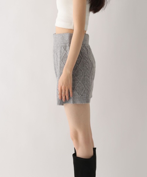 Heather（ヘザー）の「ケーブルニットコンパクトショートパンツ　643038（その他パンツ・レディース・アイボリー/グレー/ベージュ/ブラウン・FREE）」の18枚目の写真
