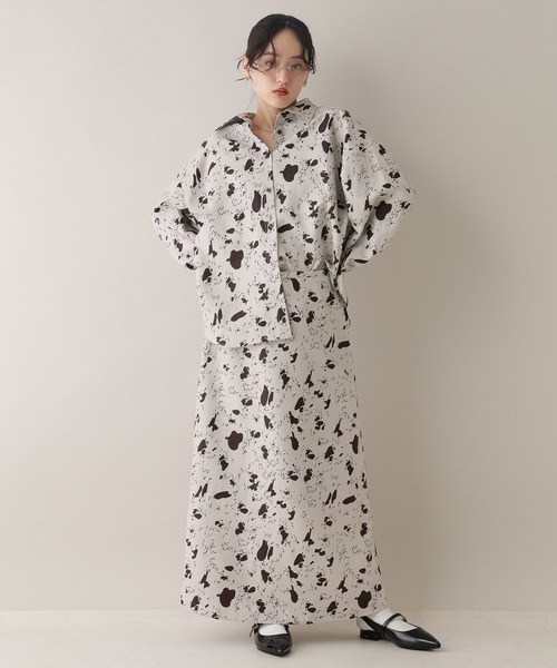 RAGEBLUE（レイジブルー）の「アニマル柄ナロースカート/セットアップ対応（スカート・レディース・ブラウン系2・FREE）」の12枚目の写真