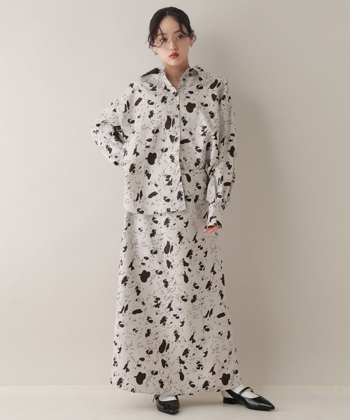 RAGEBLUE（レイジブルー）の「アニマル柄ナロースカート/セットアップ対応（スカート・レディース・ブラウン系2・FREE）」の13枚目の写真