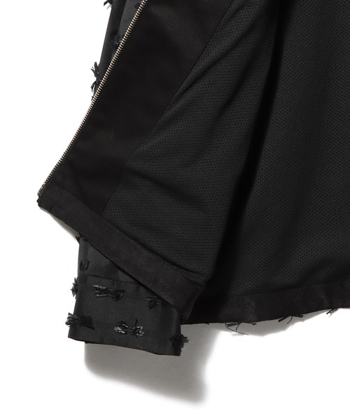 ESTNATION（エストネーション）の「ESTNATION / リボンカットジャガードブルゾン（ブルゾン・レディース・ホワイト/ブラック・FREE）」の8枚目の写真