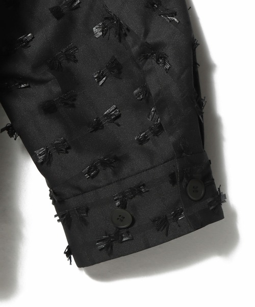 ESTNATION（エストネーション）の「ESTNATION / リボンカットジャガードブルゾン（ブルゾン・レディース・ホワイト/ブラック・FREE）」の11枚目の写真