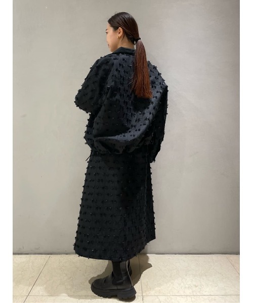 ESTNATION（エストネーション）の「ESTNATION / リボンカットジャガードブルゾン（ブルゾン・レディース・ホワイト/ブラック・FREE）」の22枚目の写真