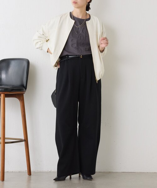 Jena espace merveilleux（ジェナ　エスパスメルヴェイユ）の「エンボスロゴカットソー（Tシャツ/カットソー・レディース・オフホワイト/グレー/チャコールグレー・FREE）」の15枚目の写真