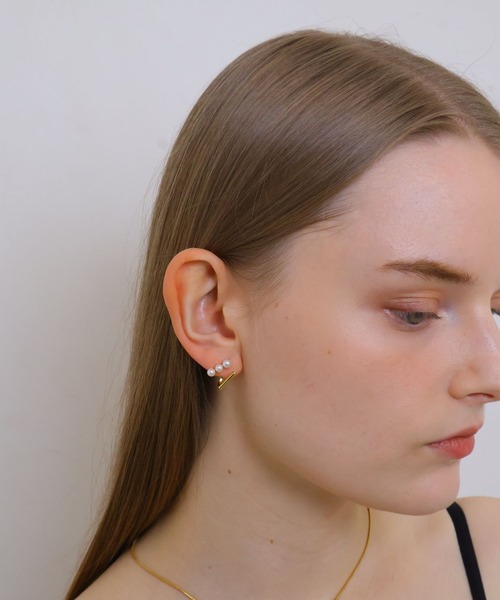 Rennet(レネット)の「上品パール×バーライン ピアス(ピアス(両耳用)・レディース・ピンクゴールド/シルバー/ゴールド・FREE)」の10枚目の写真