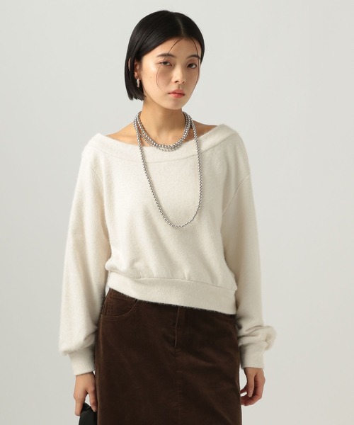 BAYFLOW（ベイフロー）の「[ワンショル仕様]ショートシャギープルオーバー（Tシャツ/カットソー・レディース・ブルー/グレー/ホワイト・FREE）」の2枚目の写真