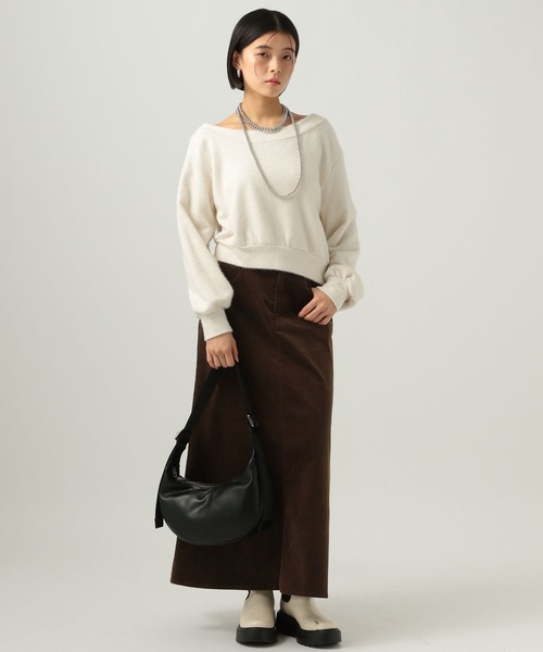 BAYFLOW（ベイフロー）の「[ワンショル仕様]ショートシャギープルオーバー（Tシャツ/カットソー・レディース・ブルー/グレー/ホワイト・FREE）」の4枚目の写真