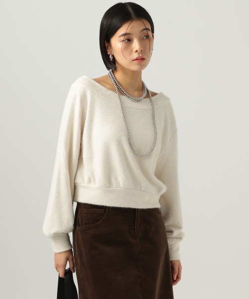 BAYFLOW（ベイフロー）の「[ワンショル仕様]ショートシャギープルオーバー（Tシャツ/カットソー・レディース・ブルー/グレー/ホワイト・FREE）」の5枚目の写真